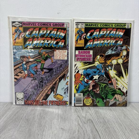 27 Marvel Comics CAPTAIN AMERICA #233-240 242-249 250, 252, 256-264 Lot - Picture 8 of 14